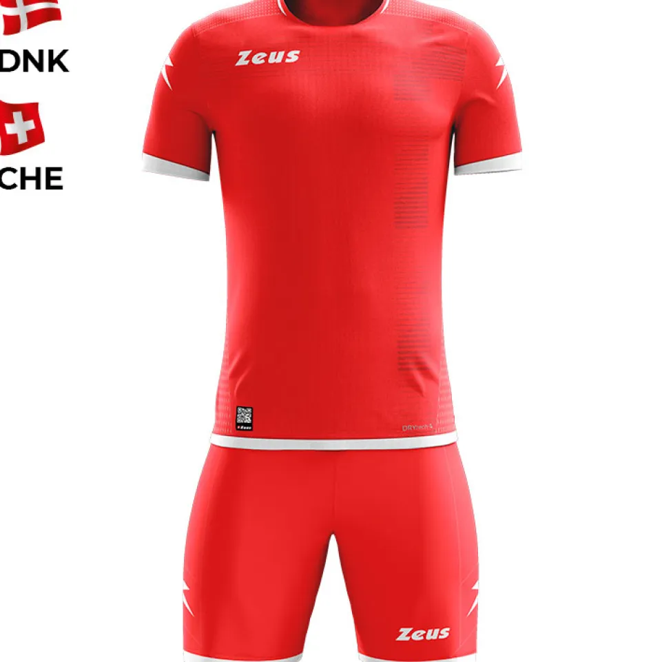 Zeus Mundial Teamwear Set Trikot mit Shorts rot