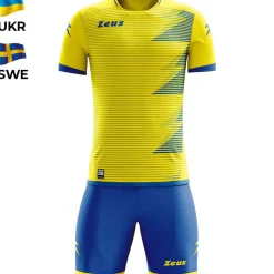 Zeus Mundial Teamwear Set Trikot mit Shorts gelb royal