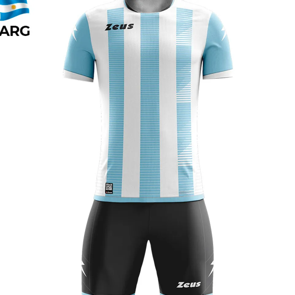 Zeus Mundial Teamwear Set Trikot mit Shorts weiß sky