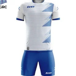 Zeus Mundial Teamwear Set Trikot mit Shorts weiß royal