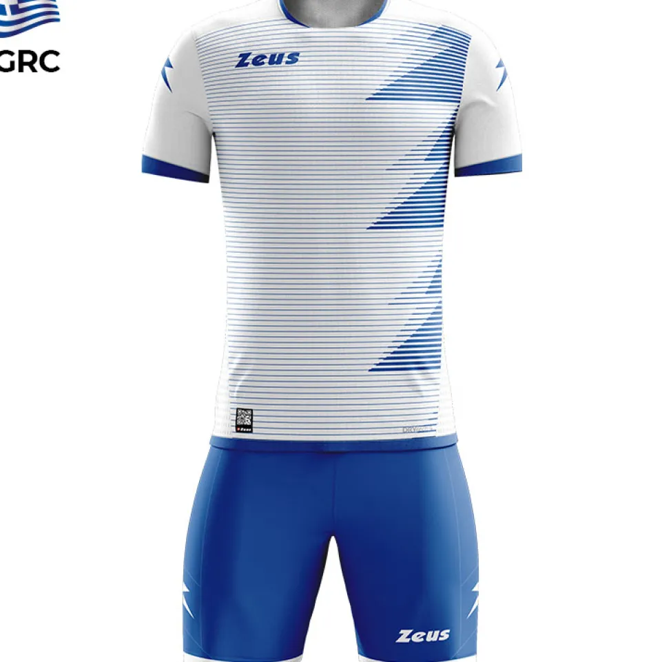 Zeus Mundial Teamwear Set Trikot mit Shorts weiß royal