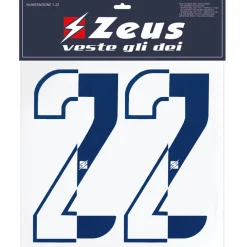 Zeus Nummern-Set 1-22 zum Aufbügeln 25cm Senior halb navy