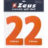 Zeus Nummern-Set 1-22 zum Aufbügeln 23cm Senior orange