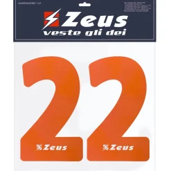 Zeus Nummern-Set 1-22 zum Aufbügeln 23cm Senior orange