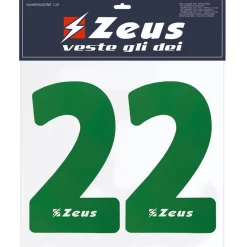 Zeus Nummern-Set 1-22 zum Aufbügeln 23cm Senior grün