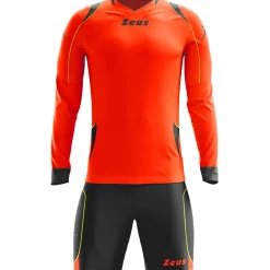 Zeus Paros Torwart Set Langarm Trikot mit Shorts Neon Orange