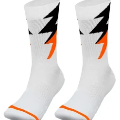 Zeus Thunder lange Spezial Trainingssocken weiß orange