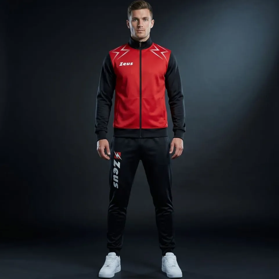 Zeus Tuta Easy Trainingsanzug Navy Rot